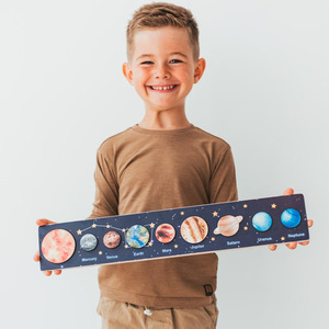 Wooden Planet Puzzle Solar System Tray Puzzle Game Wooden Craft
