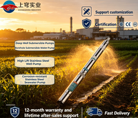 Pompe multi-étages à haut débit et haute efficacité énergétique, pompe d'irrigation agricole, pompe submersible en acier inoxydable à haute pression, 3KW