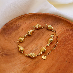 Fashion Charm Bracelet Gold Shell Design Zinc Alloy Jewelry For Women Summer Accessory - Product Image 2