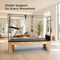 Vente directe fabricant : Lit de Pilates Reformer réglable en aluminium et érable, durable et portable, pour entraînement du tronc - Prise en charge OEM/ODM du logo