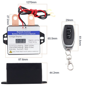 Relé de interruptor de batería inalámbrico 240A 12VDC, interruptor remoto de desconexión de batería de coche con pantalla Digital LED, relé de enganche magnético - Product Image 2