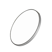 Chargeur sans fil universel Qi 15W Charge rapide pour téléphones Miroir lumineux rond Chargeur sans fil