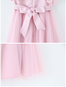 Boutique en ligne de robes en coton pour enfants, robes de princesse longues avec applications florales, fournisseur chinois - Product Image 6