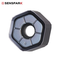 Plaquette de fraisage à alimentation rapide HNMG0906ANSN-UM à 12 dents pour usinage frontal intensif CNC SENSPARK