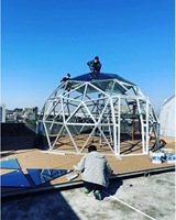 Casa Domo Geodésica de Cristal Personalizada con Baño para Glamping, Hotel de Tiendas de Cristal
