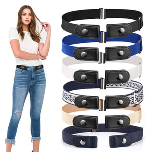 Buckle Free Simple and High-density Stretch Invisible Slacker <b>Belt</b> PU Waist <b>Belt</b> - Product Image 1