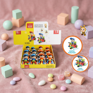 รถของเล่นการ์ตูนขนาดเล็กแบบเสียดสี วัสดุ ABS ขับเคลื่อนด้วยการดึงกลับ ไม่ใช้แบตเตอรี่ ของเล่นเด็กหลากหลายแบบ สำหรับเด็กอายุ 2-4 ปี - Product Image 3