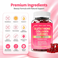 Complément alimentaire quotidien à la vitamine C et E, biotine, zinc, glutathion et collagène pour les cheveux, la peau et les ongles sous forme de gummies