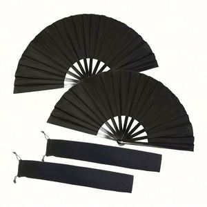 Abanico Plegable de Bambú Tallado a Mano, Ecológico y Económico 2023, Personalizado, Tradicional, de Plástico, 33cm, para Publicidad - Product Image 1