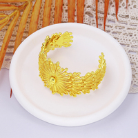 Vente en gros de bracelets et bagues en plaqué or 24 ct JXX style Dubaï pour femmes, bijoux de mariage/fête/fiançailles