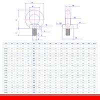Écrous à œil de levage/anneau à vis Anneau à œillet Écrou de crochet Vis M3 M4 M5 M6 M8 M10 M12 M14 M16 M18 M20 M24 Acier inoxydable 304