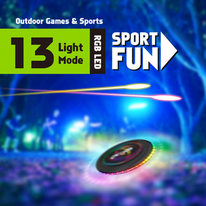 MILI 9 ''Rechargeable LED Light up Flying Disc Glow in the Dark Family Jeux interactifs Sports de plein air Jouets pour l'été - Product Image 4