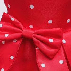Recherche Distributeur : Robe d'été décontractée en soie brodée à la main pour filles, motif pois rouges et blancs, style Princesse Boutique, très attrayante - Product Image 5