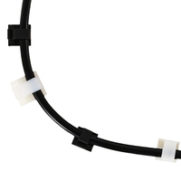 100 attaches-câbles adhésifs WCL-4 en plastique, clips muraux améliorés pour gestion des câbles, supports de câbles robustes