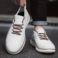 Nouvelles chaussures décontractées légères à lacets pour hommes, avec design respirant à côtes – Chaussures de sport grandes tailles pour hommes