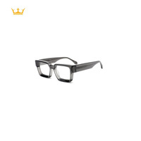 Montures optiques vintage en acétate, lunettes carrées personnalisables avec logo, commande en gros de montures optiques pour marque de mode unisexe, service OEM