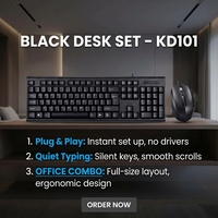 Clavier de bureau USB filaire 104 touches à axe marron, Plug-and-Play, élégant, pour le bureau et le gaming, avec souris – En stock