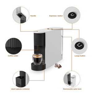 Kingze Cafetière expresso domestique automatique Système d'infusion portable électrique haut de gamme Petite cafetière à capsules pour usage domestique et extérieur - Product Image 4