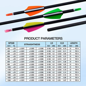 Neu Eingetroffene Großhandels-Carbonpfeile, Carbonfaserpfeile, 4.2mm Jagdpfeile, Spine 350-1500 Zielpfeile zum Schießen - Product Image 3