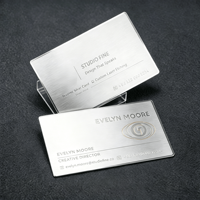 Cartes Métalliques Personnalisées, Cartes de Visite de Luxe en Alliage d'Aluminium, Taille Standard, avec Gravure au Laser du Logo