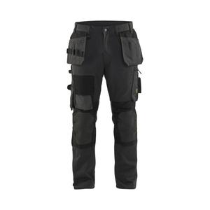 BLAKLADER - 155418609899C52 Pantalones artesanos con elástico Gris oscuro/Negro-PANTALÓN DE TRABAJO EAN 7330509658031 - Product Image 1