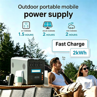 Station d'alimentation portable tout-en-un 3000W avec fonction Plug and Play, batterie externe grande capacité pour la pêche et les pique-niques en extérieur