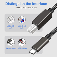 Haute Vitesse USB Type C à USB 2.0 Type B Imprimante Scanner Câble Pour Ordinateur Portable