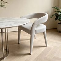 Chaise de salle à manger moderne de luxe en tissu avec éponge haute densité, personnalisable, pour restaurants et hôtels – Vente en gros usine nordique