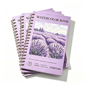 Carnet de coloriage personnalisé OEM en aquarelle, fleurs et animaux, papier coton texturé 300 g/m², reliure spirale, impression - Product Image 5