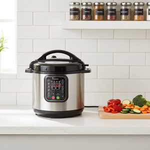 Cuisinière à pression électrique de grande capacité 8L en acier inoxydable, multifonction, cuisson programmable personnalisable pour usage domestique - Product Image 1