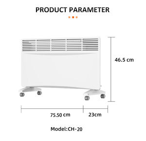 Stufa Elettrica a Convezione da Parete o Autoportante, 4 Misure, Sottile, Bianca, con Ampia Uscita d'Aria e Quattro Ruote Universali - Product Image 6