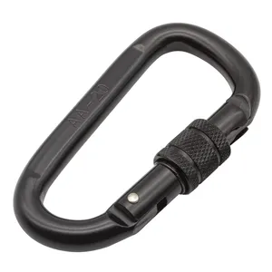 23KN Kleine Hängematte Karabiner Schraub verriegelung Geschmiedeter Karabiner Stahl für den Außenbereich