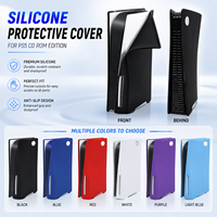Étui de protection en silicone ultra-fin, antidérapant, anti-poussière, lavable et anti-rayures pour PS5 Edition Disque, housse de protection pour console PS5
