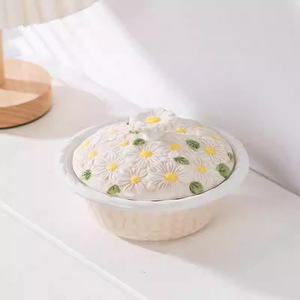 <span class=keywords><strong>Ciotola</strong></span> in Ceramica a Forma di Crisantemo Bianco, Ecologica, <span class=keywords><strong>per</strong></span> Zuppa e Dessert, Design Moderno e Minimalista - Product Image 1
