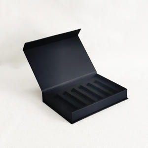 Custom Logo scatola di cartone di lusso scatola di carta Eco di lusso nero magnetico nastro pieghevole vestiti scatola regalo di carta scatola di imballaggio - Product Image 3