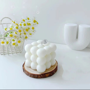 Vela de aromaterapia en forma de cubo de <span class=keywords><strong>Rubik</strong></span> de Color hecho a mano, <span class=keywords><strong>Bola</strong></span> de cera creativa de lujo para uso de barras de vacaciones de Diwali de Pascua - Product Image 5