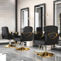 Nouvelle chaise de salon blanche en métal électroplaqué pour la coupe et la coloration des cheveux, avec levage simple en cuir, pouvant être retournée à l'envers, chaise de barbier