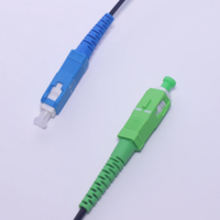 El mejor precio FTTH SC UPC SC APC 1 núcleo con conectores azules y verdes Cable de conexión de cable de núcleo de caída de fibra óptica