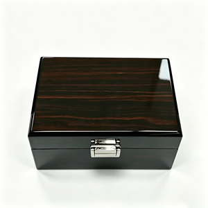 Boîte à montre <span class=keywords><strong>en</strong></span> <span class=keywords><strong>bois</strong></span> massif de luxe, boîte de rangement pour montre <span class=keywords><strong>en</strong></span> <span class=keywords><strong>bois</strong></span> laqué noir piano avec logo personnalisé - Product Image 5