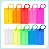 Étiquette de bagage transfrontalière en PVC couleur unie, modèle Business Elite 001, anti-perte, avec plaque nominative, pour l'enregistrement et la logistique