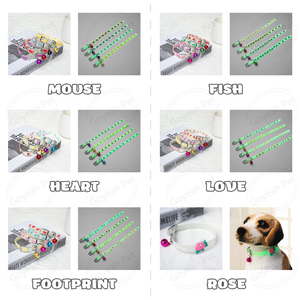 <span class=keywords><strong>Collar</strong></span> luminoso de silicona para gato, <span class=keywords><strong>Collar</strong></span> fluorescente con campana para gato - Product Image 6