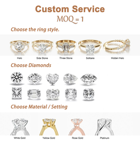 Anillo <span class=keywords><strong>de</strong></span> Compromiso con Tres Diamantes <span class=keywords><strong>de</strong></span> Laboratorio con Corte Redondo <span class=keywords><strong>de</strong></span> 2 Quilates, en Oro Sólido <span class=keywords><strong>de</strong></span> 10K/14K/18K, Certificado IGI, Personalizado CVD/HPHT - Product Image 5