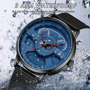 Reloj de Pulsera de Cuarzo Sanda 1138 para Hombre, Diseño Creativo con Esfera Hueca 3D en Forma de Volante, Resistente al Agua, Estilo Ejecutivo - Product Image 6