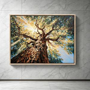 <span class=keywords><strong>Cuadro</strong></span> en Lienzo Árbol <span class=keywords><strong>de</strong></span> <span class=keywords><strong>la</strong></span> <span class=keywords><strong>Vida</strong></span>, Pintura <span class=keywords><strong>de</strong></span> Luz Solar a Través del Bosque, Decoración Abstracta <span class=keywords><strong>de</strong></span> Naturaleza, Pintura al Óleo <span class=keywords><strong>de</strong></span> Paisaje Grande - Product Image 5