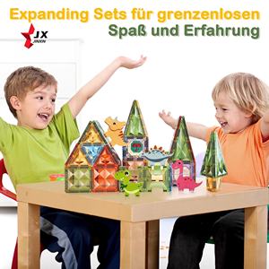 2025 nouvelles idées de produits 100 pièces bloc de construction magnétique <span class=keywords><strong>géant</strong></span> ensemble jouets 3D magique diamant Animal dinosaure carreaux magnétiques pour les enfants - Product Image 2