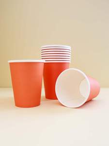 Vaso de Papel Desechable Biodegradable y Ecológico de 8oz, de Grado Alimenticio, de Pared Simple, con Impresión de Logotipo Personalizado para Uso en Frío/Caliente - Product Image 4