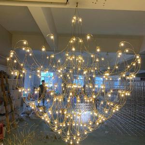 ECOJAS PL-02 Chất Lượng Tốt Tùy Chỉnh Sáng Tạo Lớn Trang Trí Kỹ Thuật Đèn Chùm Cho Khách Sạn - Product Image 3