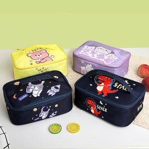 Sac à bento isolé de dessin animé Les étudiants apportent une boîte à lunch Sac fourre-tout Sac à lunch rectangulaire en aluminium - Product Image 4