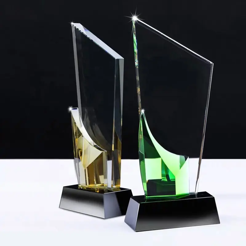 Honor of crystal Customized Blank Company Commemorate Crystal Tower Award Trophy For Honor