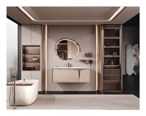 ชุดโต๊ะเครื่องแป้งในห้องน้ำอ่างล้างหน้าหินอ่อนดีไซน์แบบอัจฉริยะ - Product Image 5